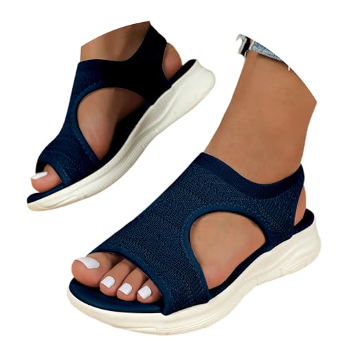 Sandalen Damen Sommer Outdoor Orthopädische Sandaletten Weiche Leichte Turnschuhe Open Toe Wedges Strand im Freien Dicke Boden Schuhe 2025 von Nlaayong