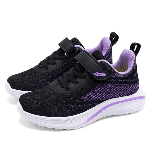 Nlaayong Sneaker Mädchen Mesh Klettverschluss Leicht Laufschuhe Sportschuhe Minimalistische Hallenschuhe Festliche Flach Straßenlaufschuhe von Nlaayong