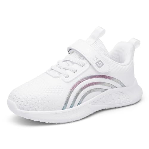 Nlaayong Sportschuhe Mädchen Jungen Laufschuhe Kinder Atmungsaktiv Turnschuhe Mädchen Fitnessschuhe Sneaker Leicht Freiluftschuhe von Nlaayong