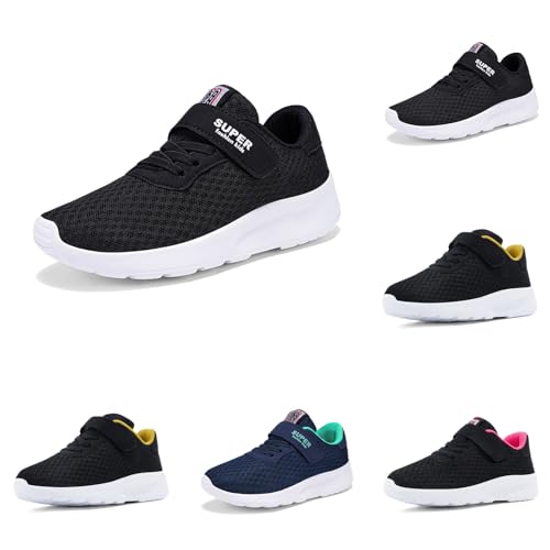 Nlaayong Unisex Kinder Sport Hallenturnschuhe Turnschuhe Mädchen Sportschuhe Laufschuhe Mesh Atmungsaktiv Hallenschuhe Tennisschuhe Leicht Outdoor Fitness Sneaker von Nlaayong
