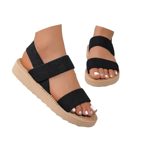 Sandalen Damen Sommer Flache Pantoletten Bequeme Offene Boho Strandsandalen Leichte Breite Füße mit Elastischen Riemen Sommerschuhe Freizeit Outdoor Sport Plateau Sandals Peep Toe Hausschuhe Sandalen Damen Sommer Flache Pantoletten Bequeme Offene Boho Strandsandalen Leichte Breite Füße mit Elastischen Riemen Sommerschuhe Freizeit Outdoor Sport Plateau Sandals Peep Toe Hausschuhe von Nlaayong