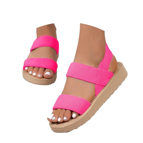 Sandalen Damen Sommer Flache Pantoletten Bequeme Offene Boho Strandsandalen Leichte Breite Füße mit Elastischen Riemen Sommerschuhe Freizeit Outdoor Sport Plateau Sandals Peep Toe Hausschuhe Sandalen Damen Sommer Flache Pantoletten Bequeme Offene Boho Strandsandalen Leichte Breite Füße mit Elastischen Riemen Sommerschuhe Freizeit Outdoor Sport Plateau Sandals Peep Toe Hausschuhe von Nlaayong