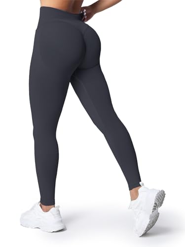 Nlieanuc Seamless Sport Leggings Damen - Booty Scrunch Gym Sporthose Mittelhohe Po Push Up Shape Leggins von Nlieanuc