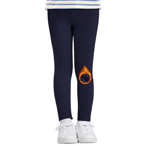 Nlieanuc Thermoleggings Mädchen High Waist - Gefütterte Thermo Leggings Kinder Blickdicht Winter Sportleggings Lang Elastisch Thermohose Mädchen von Nlieanuc