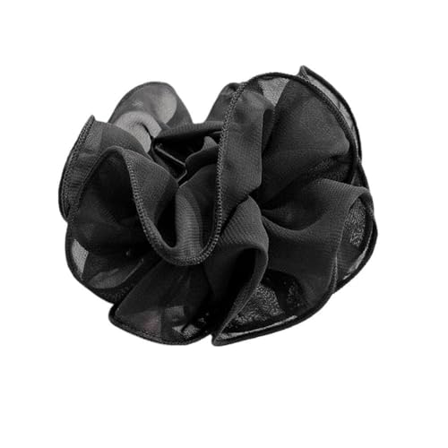 1 x schwarze große Chiffon-Klaue, Haarschleife, großes Stoffband, Blume, Rose für Frauen, Klemmen, Zubehör, Haarklammern, Haar-Accessoires 1 x schwarze große Chiffon-Klaue, Haarschleife, großes Stoffband, Blume, Rose für Frauen, Klemmen, Zubehör, Haarklammern, Haar-Accessoires von Nlinlin