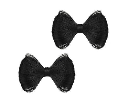 Haarklammern mit Schleife, Kunsthaar, Haarklammern, Haarschleife, Haarspangen, Verlängerungen, dekorativer Haarstyling-Clip für Frauen und Mädchen, 2 Stück Haarklammern mit Schleife, Kunsthaar, Haarklammern, Haarschleife, Haarspangen, Verlängerungen, dekorativer Haarstyling-Clip für Frauen und Mädchen, 2 Stück von Nlinlin