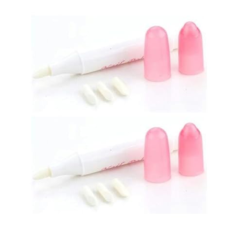 Nagellack-Korrekturstift für Damen, 2 Stück, Entferner, Fehler, Nagellackentferner, Stift mit 3 Spitzen, Maniküre-Werkzeug, Nagellackentferner, Politur-Korrektur-Werkzeuge Nagellack-Korrekturstift für Damen, 2 Stück, Entferner, Fehler, Nagellackentferner, Stift mit 3 Spitzen, Maniküre-Werkzeug, Nagellackentferner, Politur-Korrektur-Werkzeuge von Nlinlin