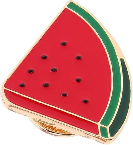 Wassermelonen-Brosche für Damen, niedliche Cartoon-Obstform, Revers, Abzeichen, Schmuck für Schals und Strickjacken, einfach zu tragen, einzigartige Idee Wassermelonen-Brosche für Damen, niedliche Cartoon-Obstform, Revers, Abzeichen, Schmuck für Schals und Strickjacken, einfach zu tragen, einzigartige Idee von Nlinlin