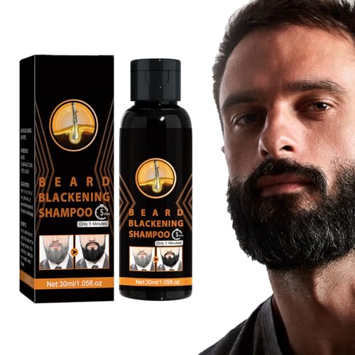 Nmbol Bart Verdunkelung Shampoo,Instant Hair Shampoo Haarfarbe Shampoo für Graues Haar,Natural Hair Dye Shampoo,Bart Verdunkelung Shampoo,Schwarzes Haarfärbeshampoo für Männer und Frauen von Nmbol