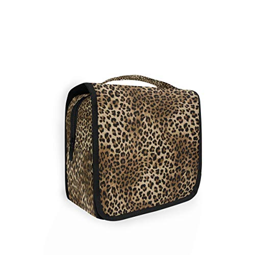 RXYY Hängend Kulturtasche Tier Leopard Haut ausklappbar Bad Turnhalle Kulturbeutel Veranstalter tragbar kosmetisch Waschtasche für Frauen Mädchen von HMZXZ