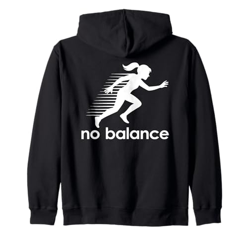 No Balance - Lustiger Sneaker mit Wortspielgrafik, fallendes Mädchen Kapuzenjacke von No Balance Funny Sneaker Pun Graphic Girl Falling