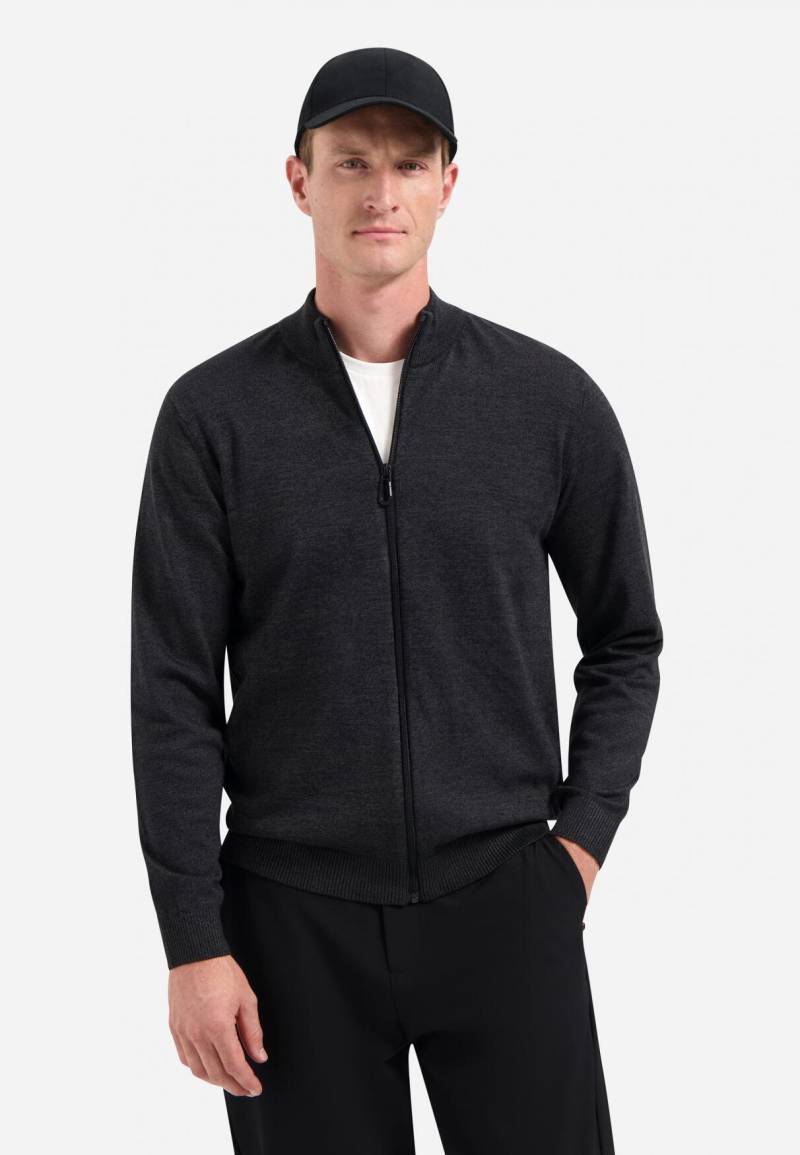 No Excess - Cardigan 2 Coloured Melange dark grey - Gr. - L von No Excess