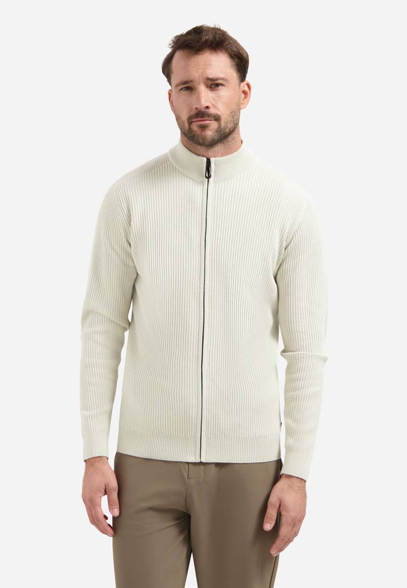 No Excess - Cardigan Full Zip Tuck Stitch chalk - Gr. - XL von No Excess