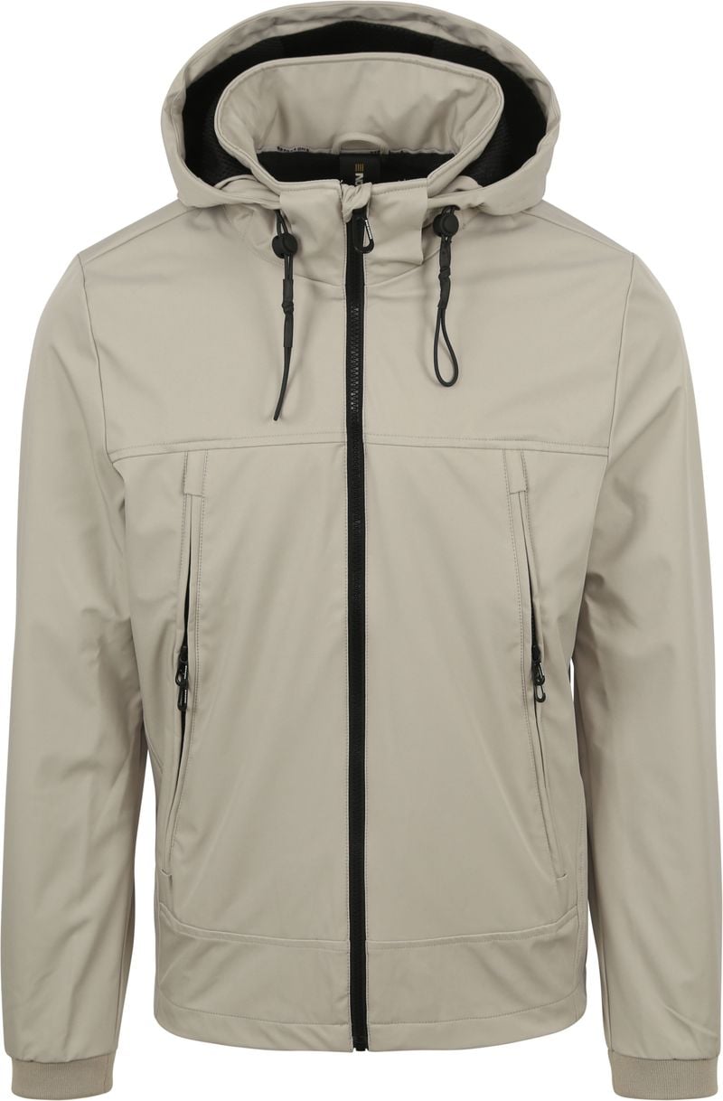 No Excess Jacke Halblang mit Kapuze Beige - Größe 3XL von No Excess