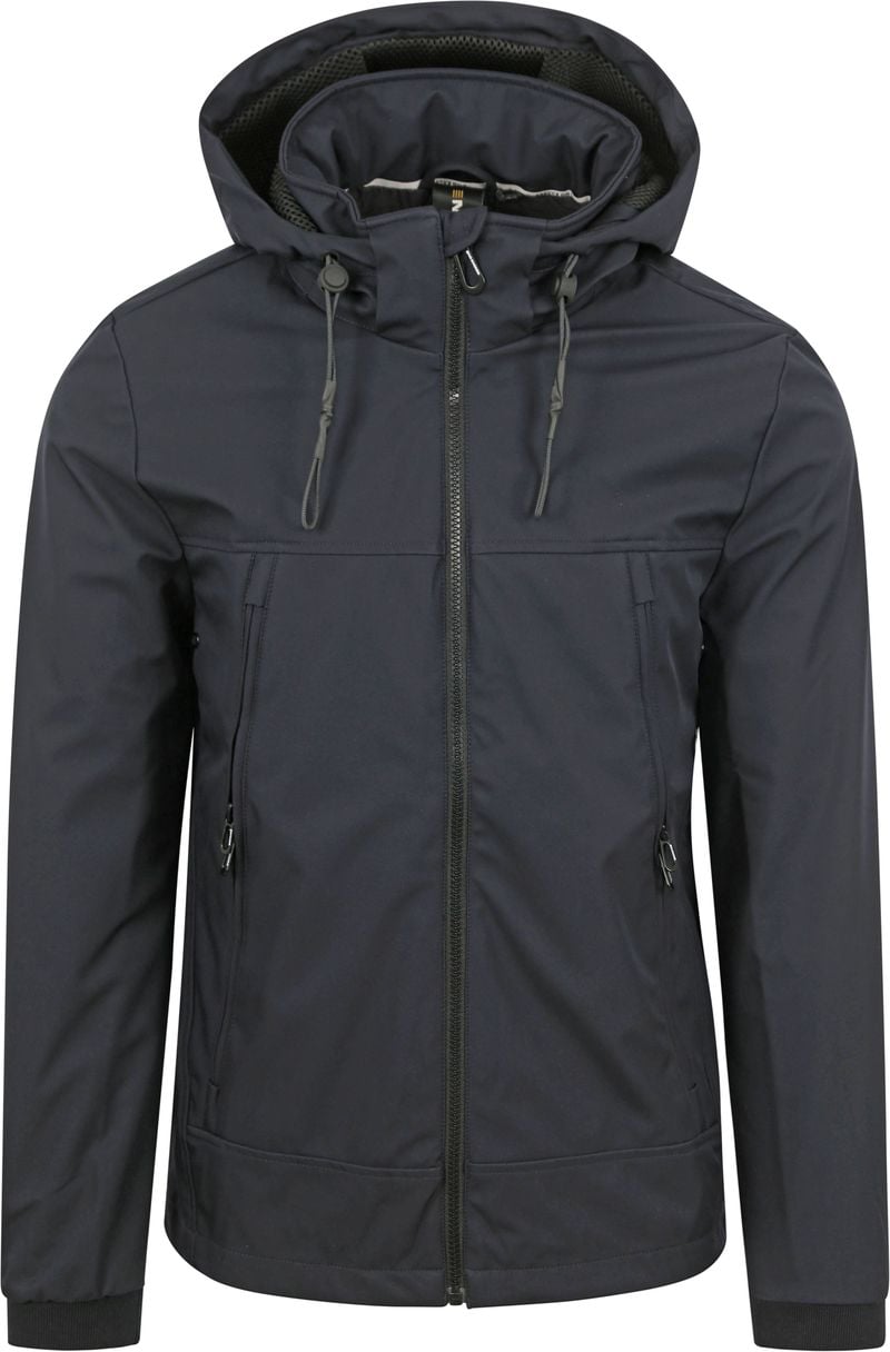 No Excess Jacke Halblang mit Kapuze Navy - Größe M von No Excess