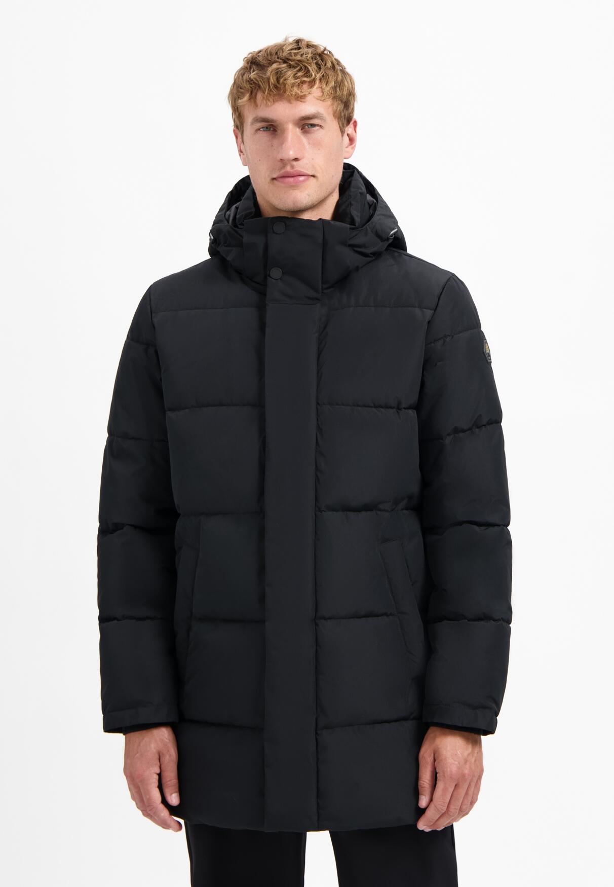 No Excess - Jacket Long Parka Hood Padded black - Gr. - M von No Excess