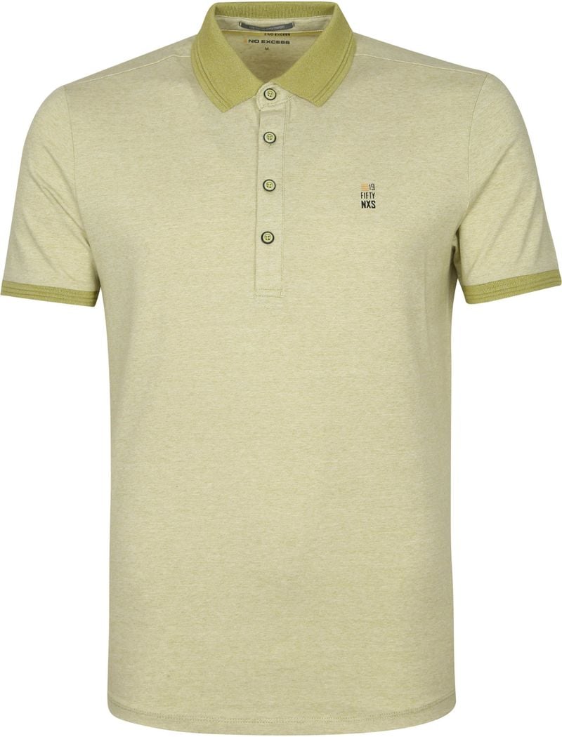 No Excess Jacquard Poloshirt Grün - Größe XXL von No Excess