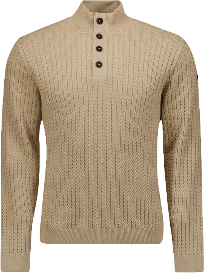 No Excess Mocker Pullover Beige - Größe L von No Excess