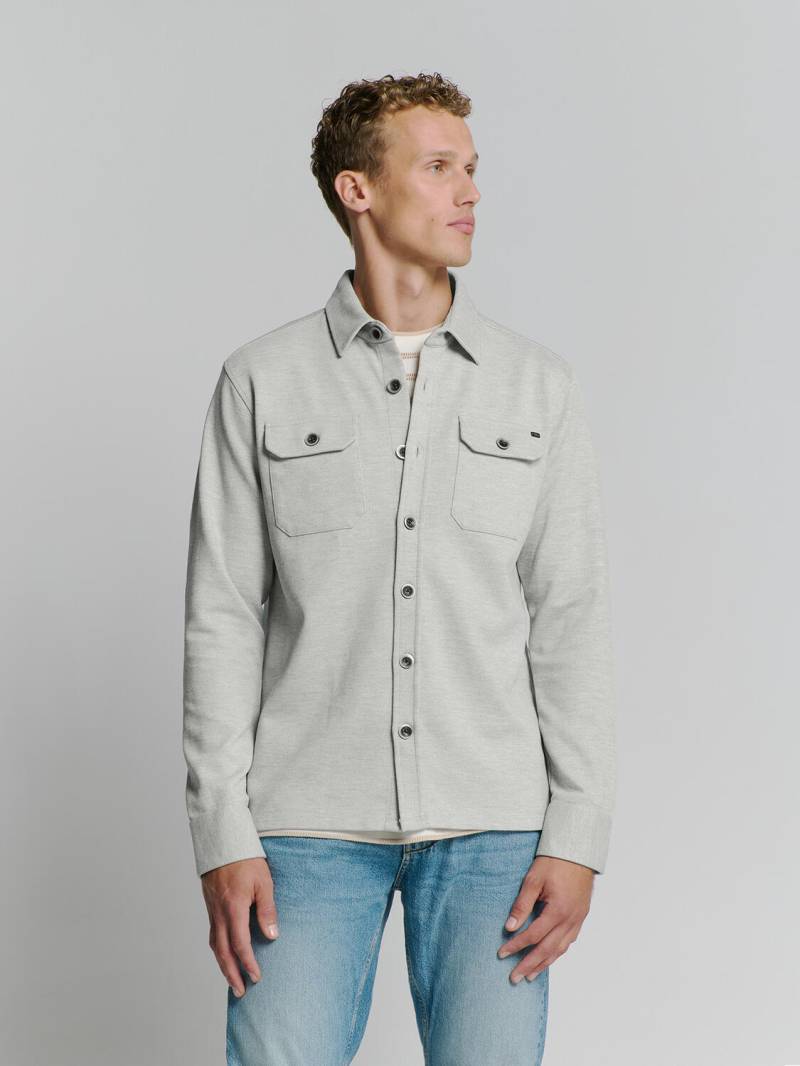 No Excess - Overshirt Button Closure Sweat grey melange - Gr. - XXL von No Excess