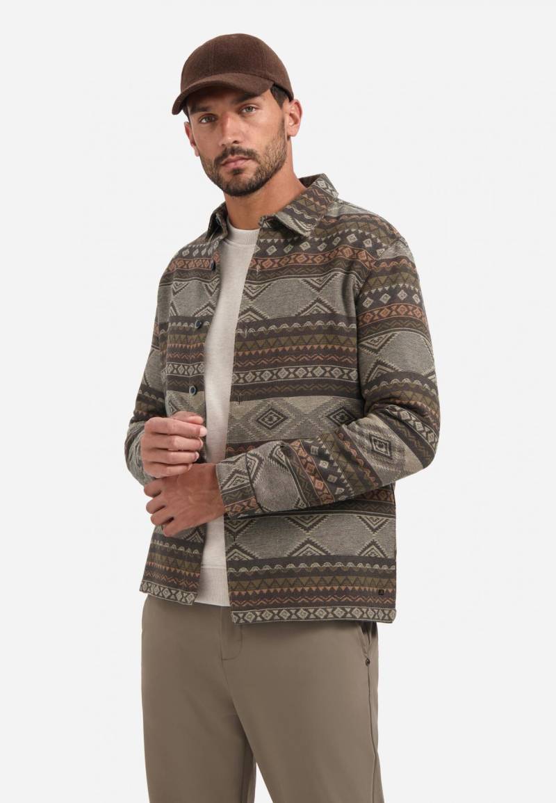 No Excess - Overshirt Buttons Jacquard taupe - Gr. - M von No Excess