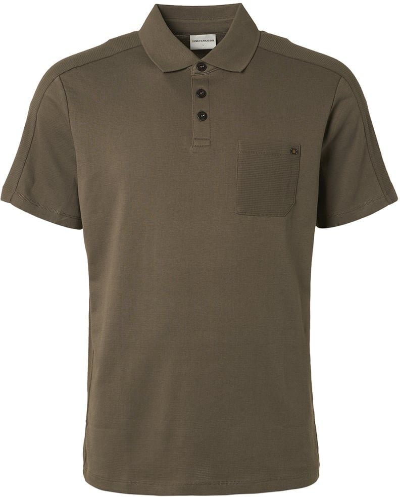 No Excess Polo Jacquard Army Grün - Größe 3XL von No Excess