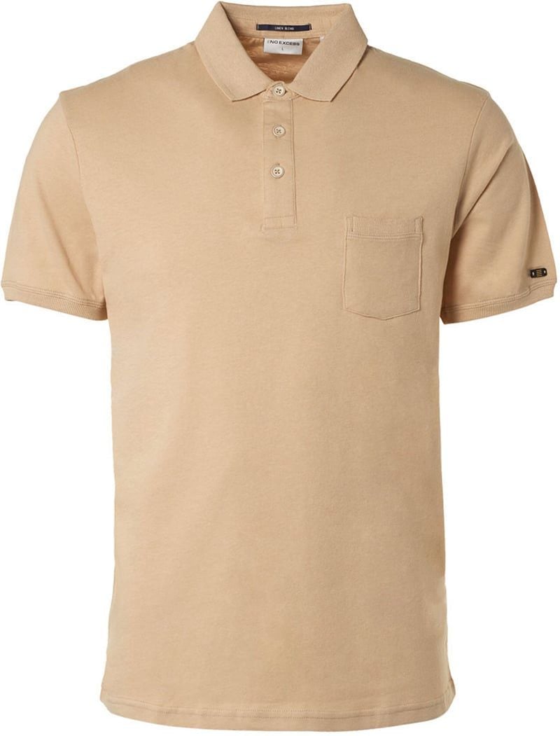 No Excess Polo Leinen Beige - Größe M von No Excess