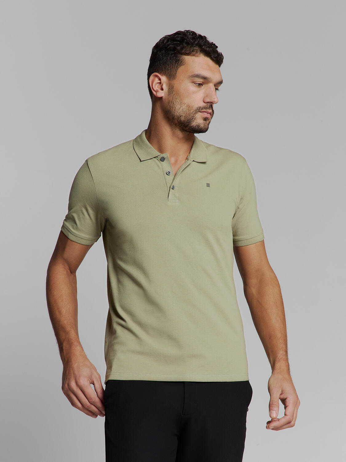 No Excess - Polo Pique Solid Stretch light army - Gr. - L von No Excess