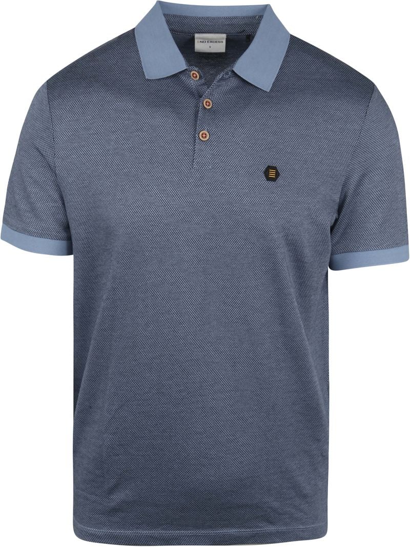 No Excess Polo Shirt Blau - Größe M von No Excess