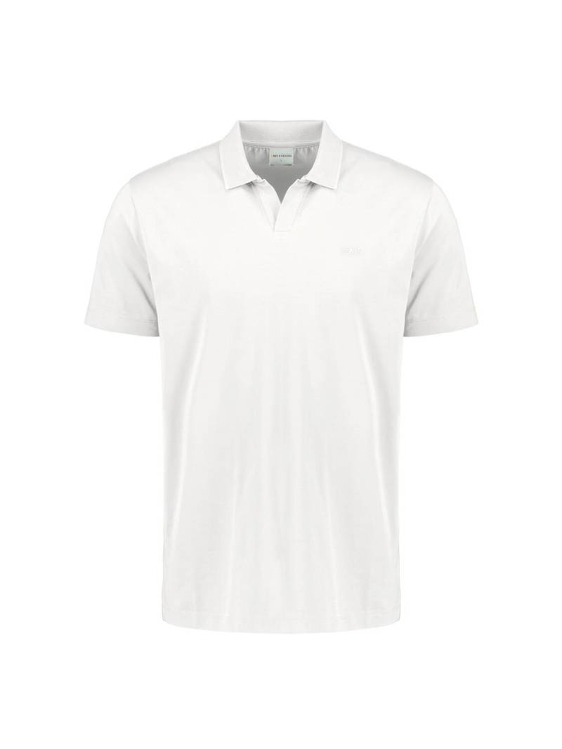 No Excess - Polo V Solid Stretch white - Gr. - S von No Excess