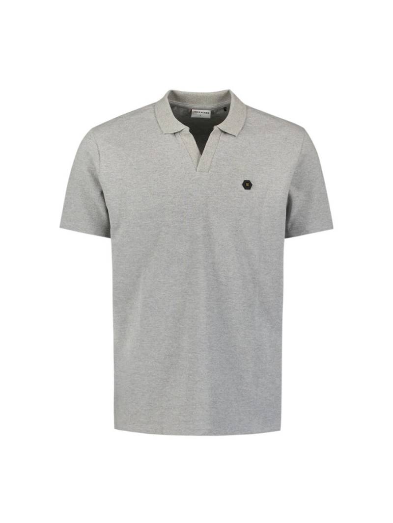 No Excess - Polo mit V-Ausschnitt grau - Gr. - S von No Excess