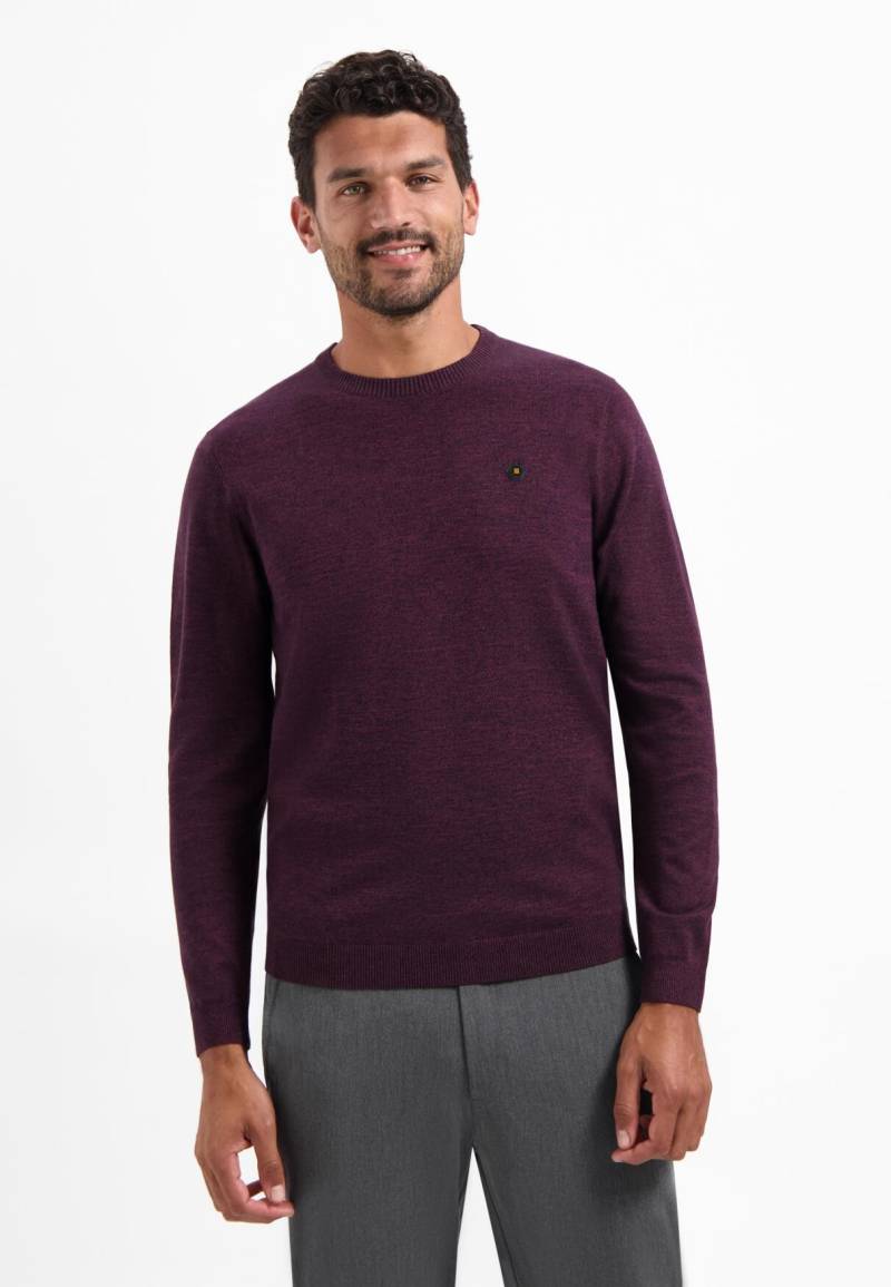 No Excess - Pullover Crewneck 2 Coloured Melange dark wine - Gr. - XL von No Excess