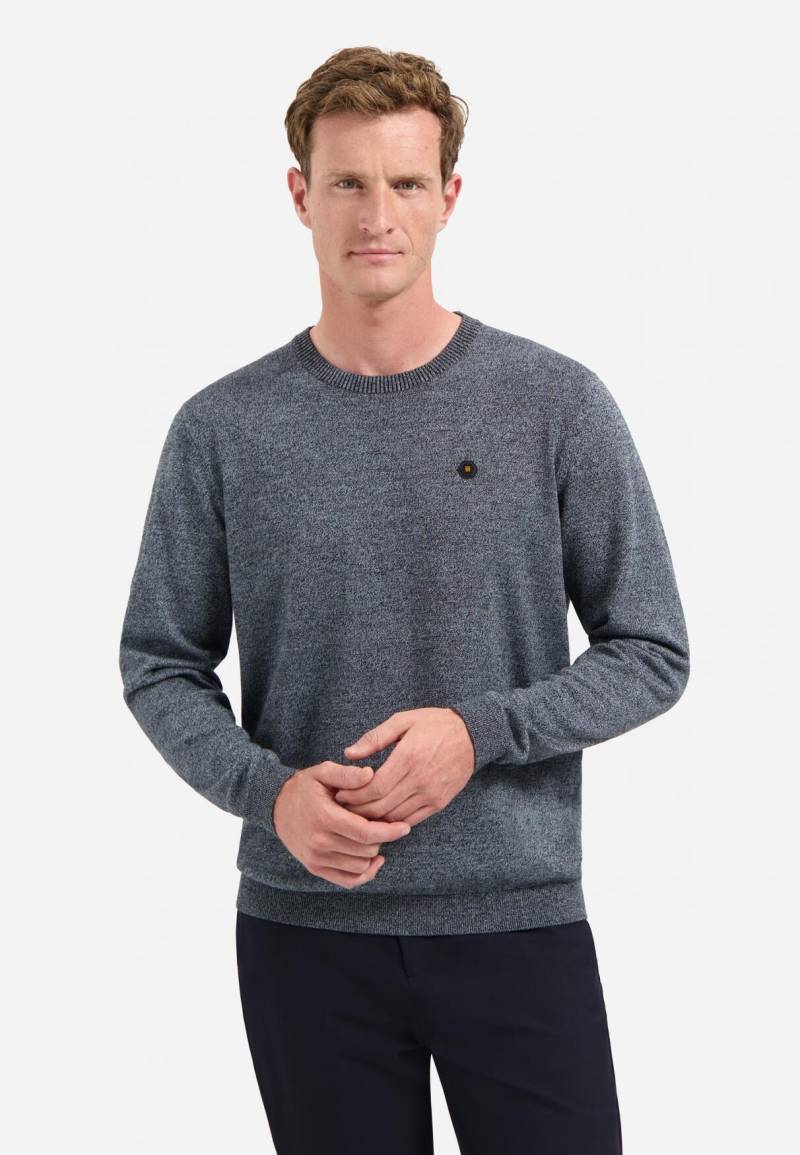 No Excess - Pullover Crewneck 2 Coloured Melange dusty blue - Gr. - XXL von No Excess