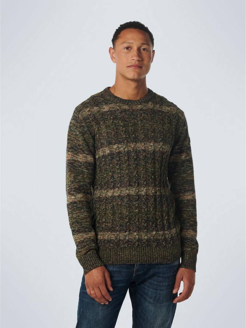 No Excess - Pullover Crewneck Cable Jacquard Degrade Colours caramel - Gr. - XXL von No Excess