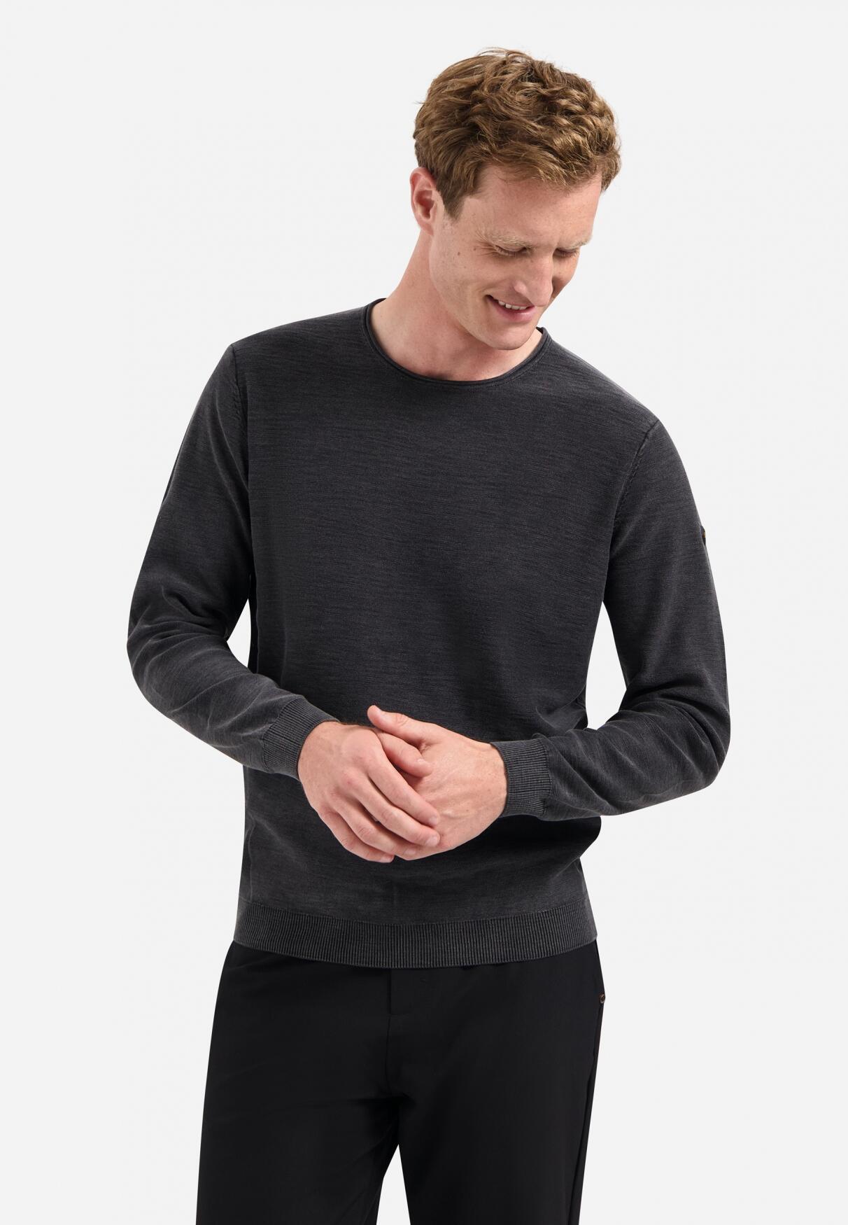 No Excess - Pullover Crewneck Garment Dyed + Stone Washed black - Gr. - XXL von No Excess