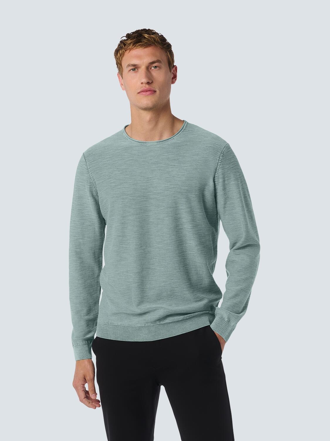 No Excess - Pullover Crewneck Garment Dyed + Stone Washed cloud - Gr. - XXL von No Excess