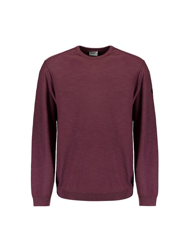 No Excess - Pullover Crewneck Garment Dyed + Stone Washed dark wine - Gr. - M von No Excess
