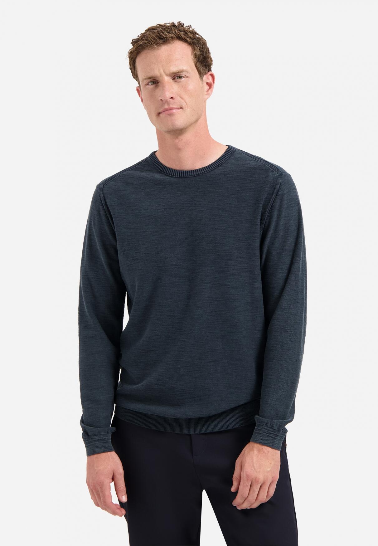 No Excess - Pullover Crewneck Garment Dyed + Stone Washed night - Gr. - XXXL von No Excess