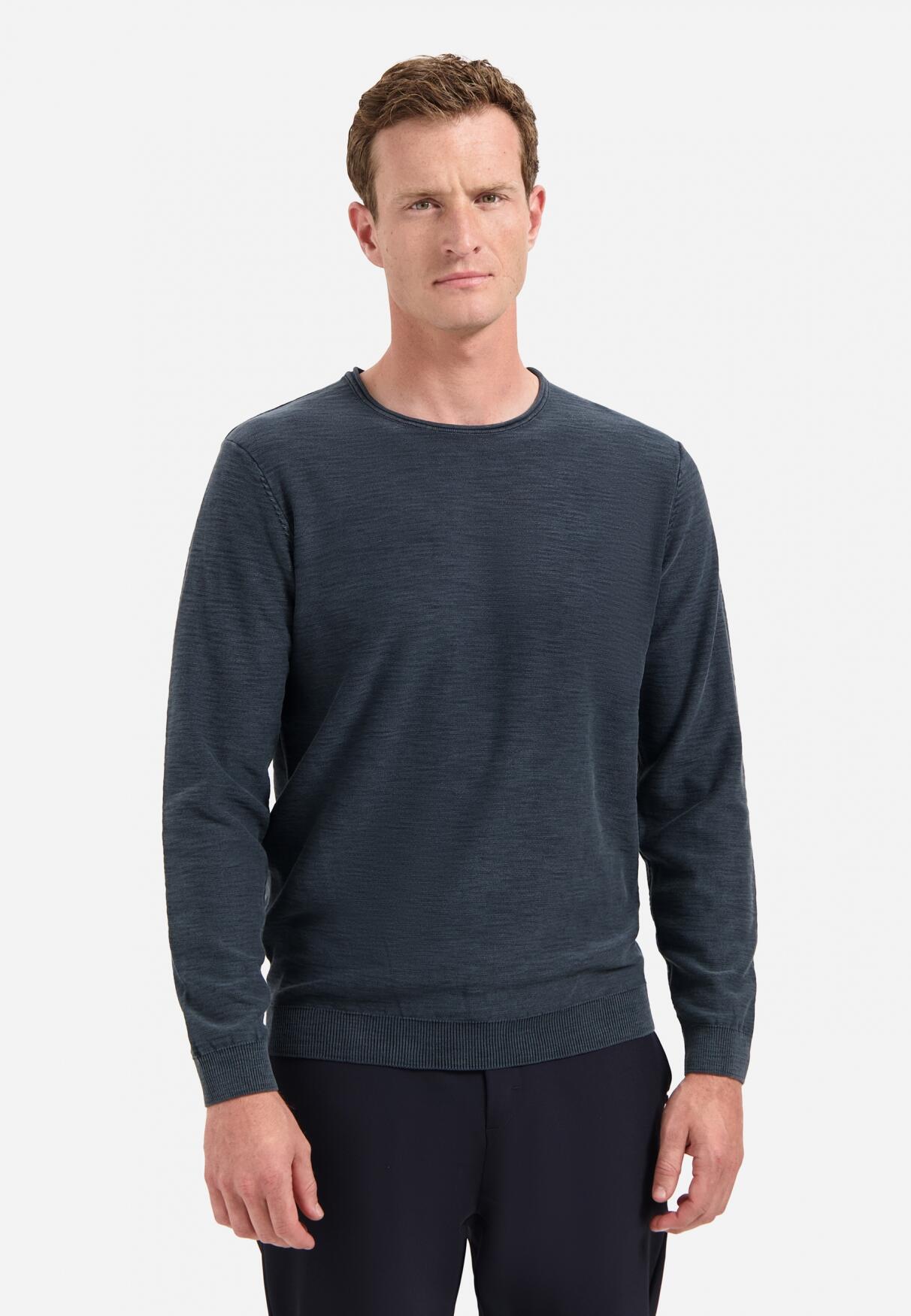 No Excess - Pullover Crewneck Garment Dyed + Stone Washed night - Gr. - XXXL von No Excess