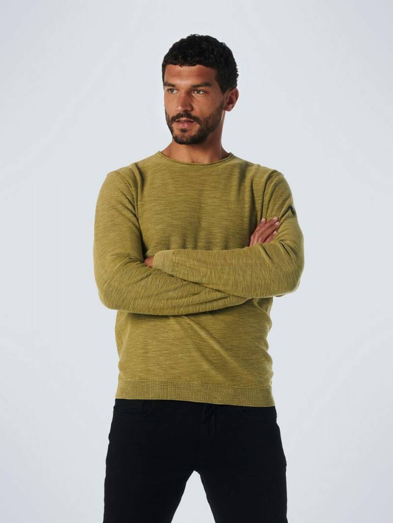 No Excess - Pullover Crewneck Garment Dyed + Stone Washed olive - Gr. - XXL von No Excess