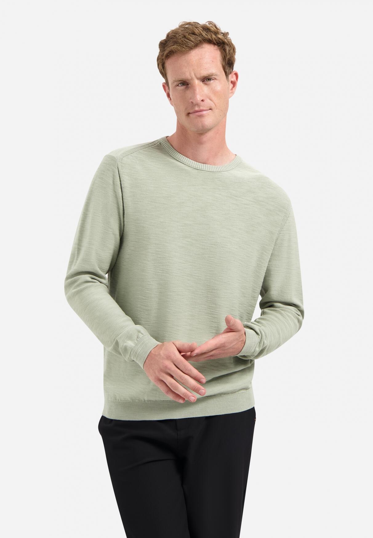 No Excess - Pullover Crewneck Garment Dyed + Stone Washed smoke - Gr. - XXXL von No Excess