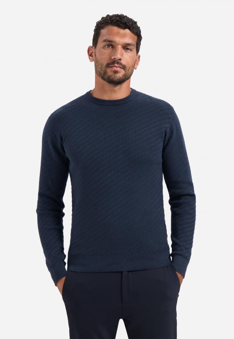 No Excess - Pullover Crewneck Jacquard Solid night - Gr. - XL von No Excess