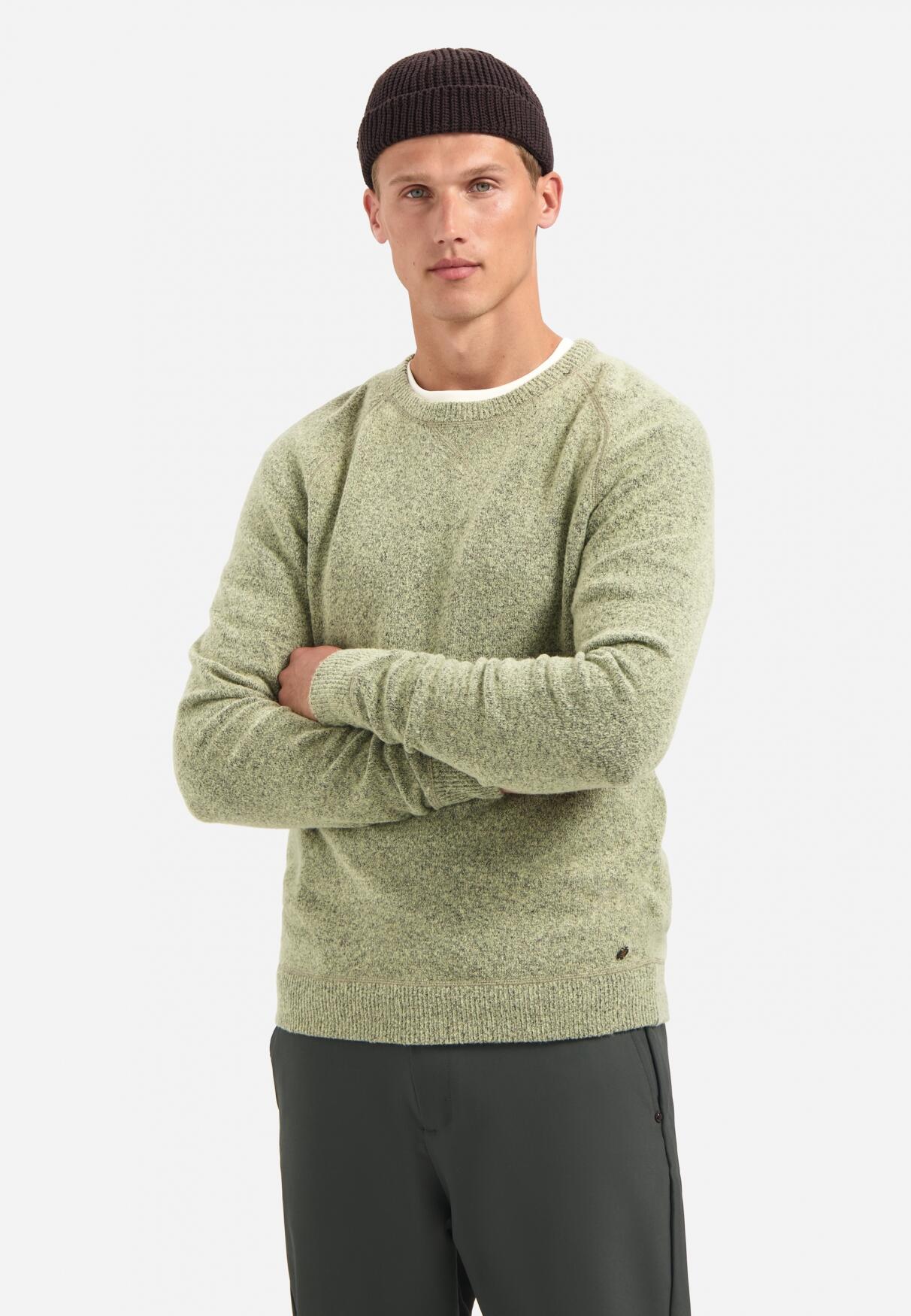 No Excess - Pullover Crewneck Soft Wool Blend light moss - Gr. - XL von No Excess