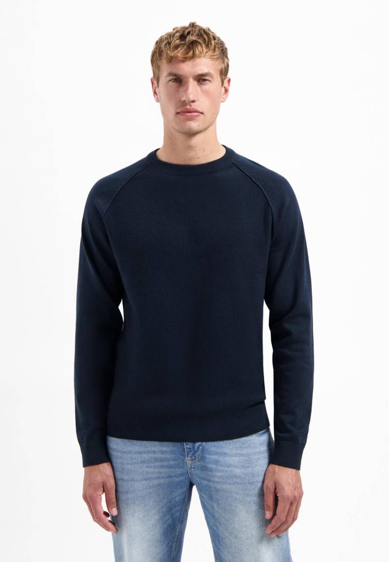 No Excess - Pullover Crewneck Solid Waffle Knit night - Gr. - XXXL von No Excess