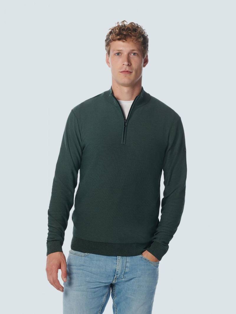 No Excess - Pullover Half Zip 2 Coloured Jacquard steel - Gr. - M von No Excess