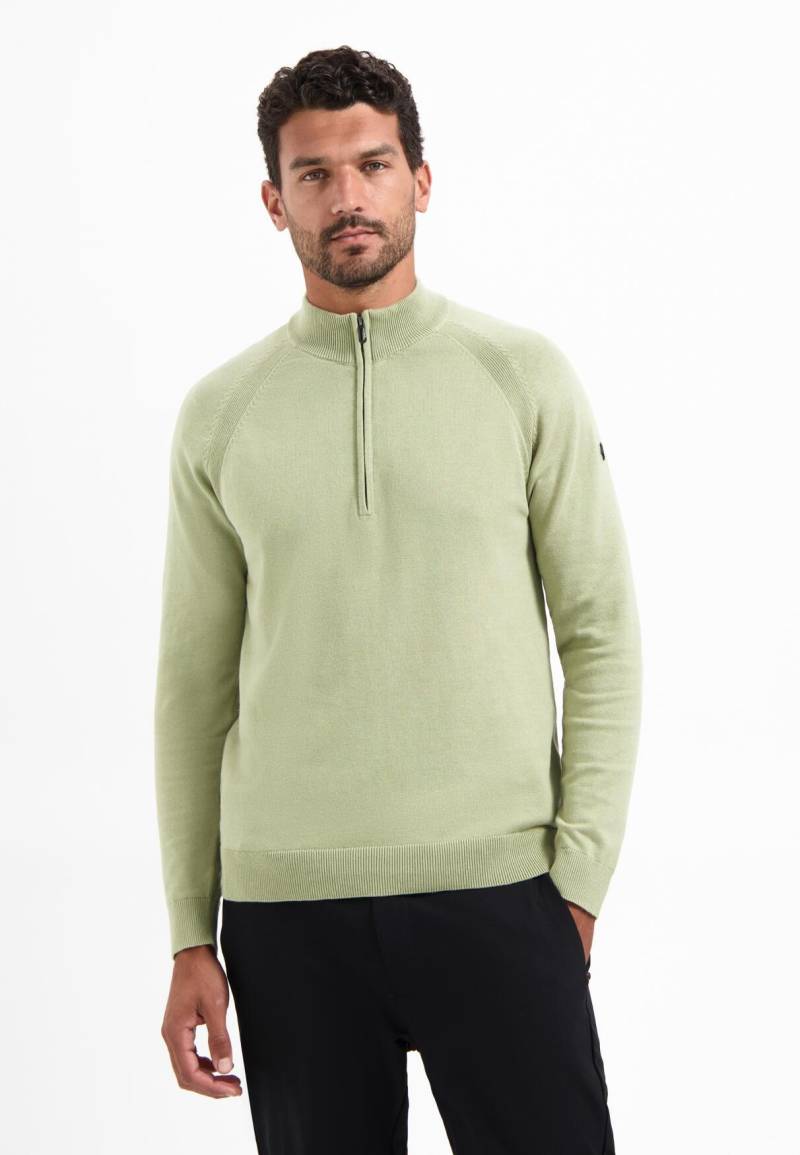 No Excess - Pullover Half Zip High Collar Solid light moss - Gr. - M von No Excess