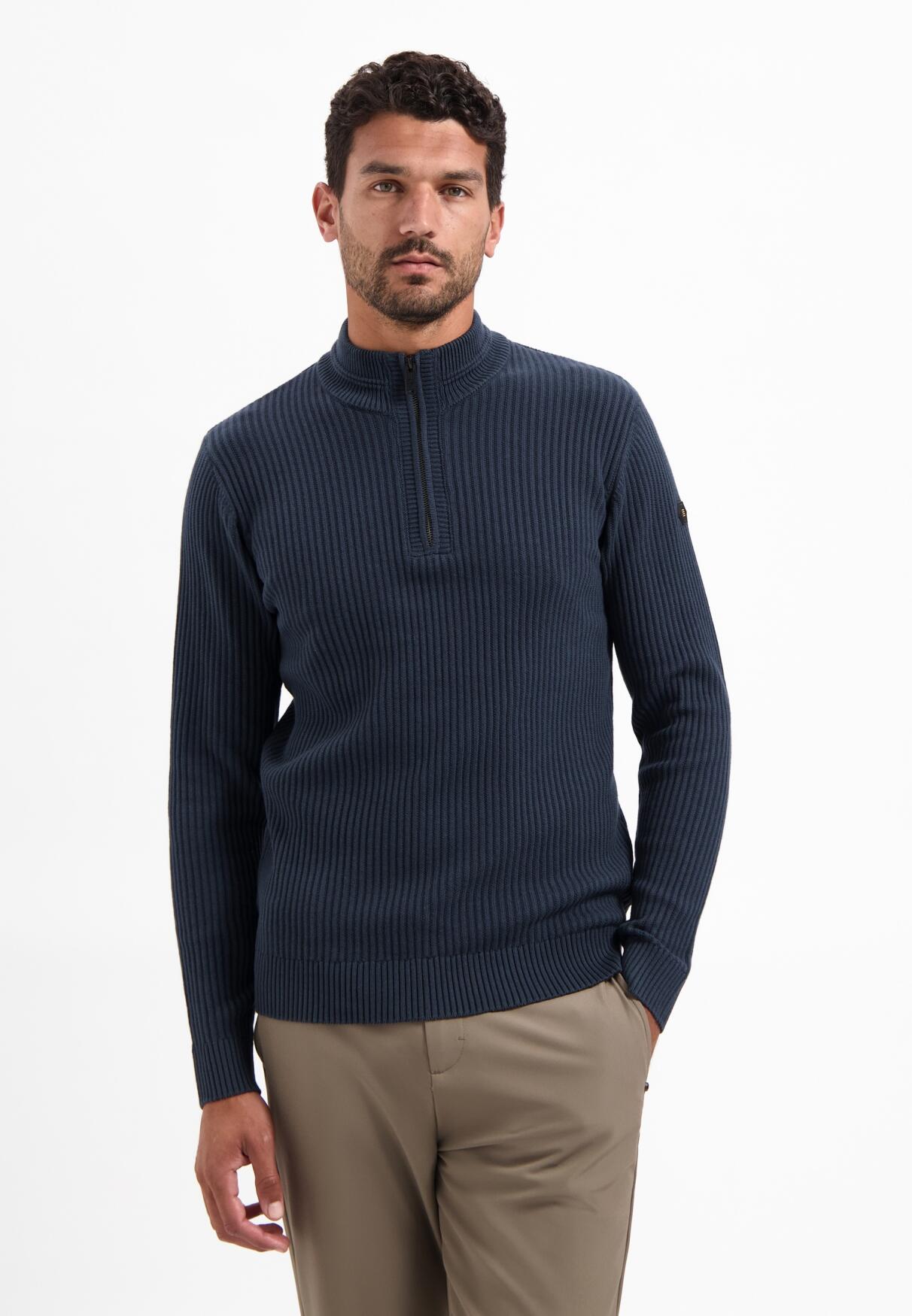 No Excess - Pullover Half Zip rib variation night - Gr. - XXL von No Excess