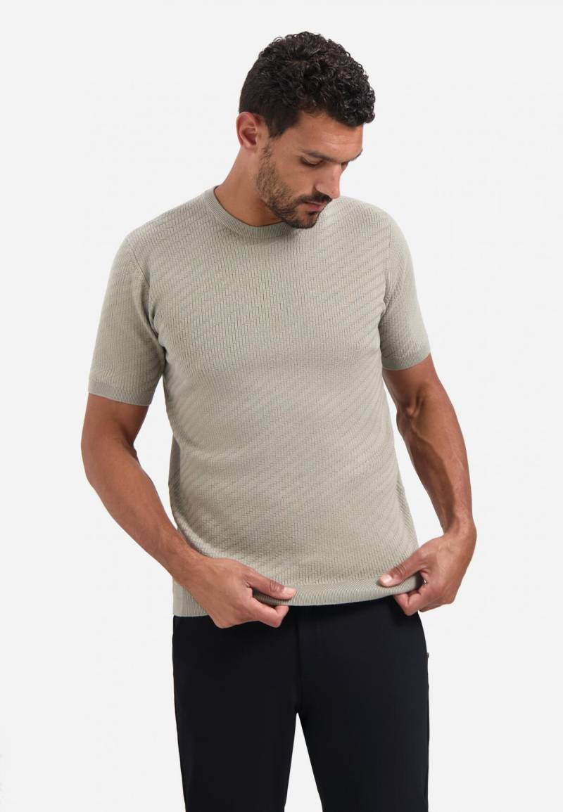 No Excess - Pullover Short Sleeve Crewneck Solid Jacquard clay - Gr. - XL von No Excess