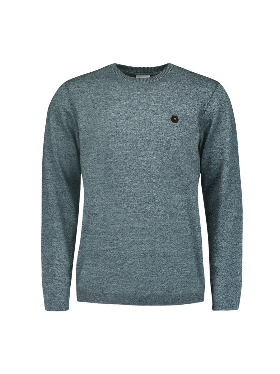 No Excess - Pullover in Melange Look blau - Gr. - XL von No Excess