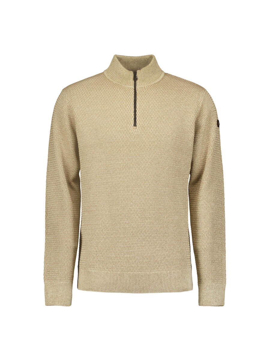 No Excess - Pullover mit Stehkragen beige - Gr. - XL von No Excess