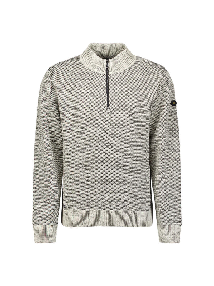 No Excess - Pullover mit sportlichem halbem Reißverschluss grau - Gr. - XL von No Excess